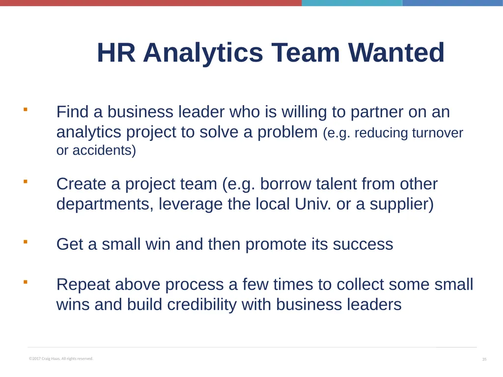Employee Engagement, HR Metrics & Analytics Talent - slide 35 of 37