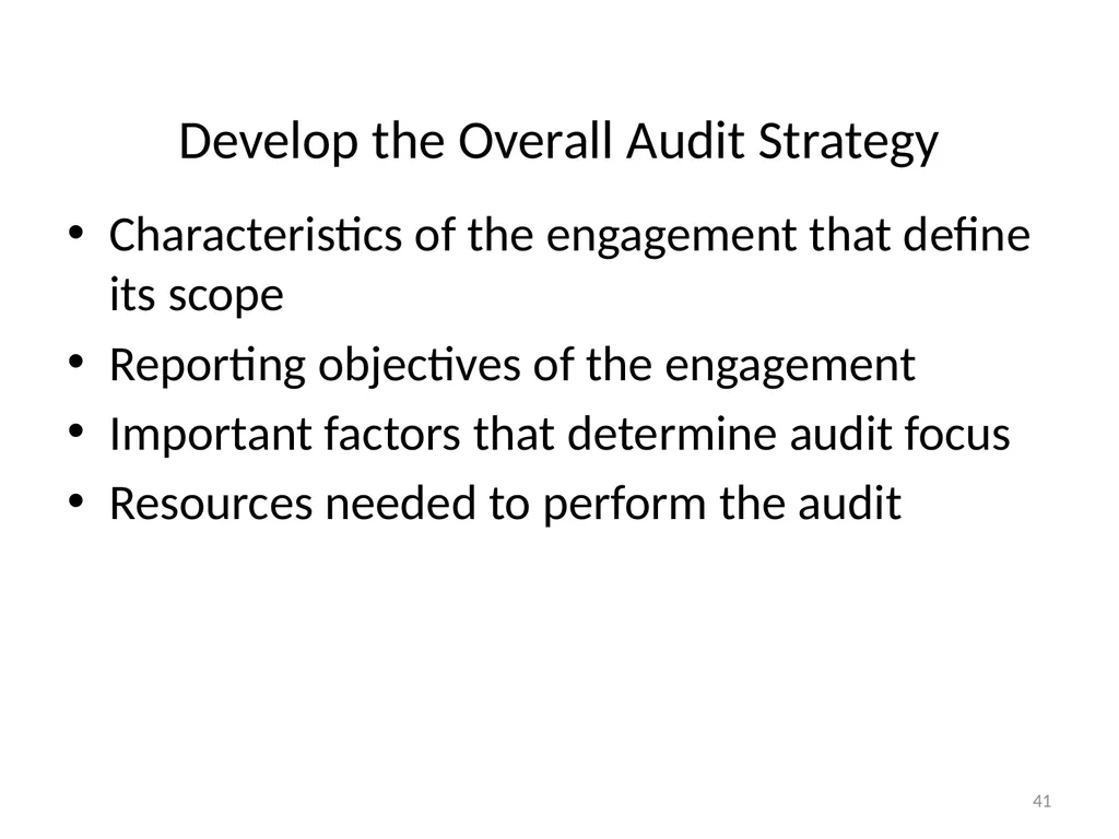 Understanding Audit Risk Assessment Objectives of - slide 41 of 61