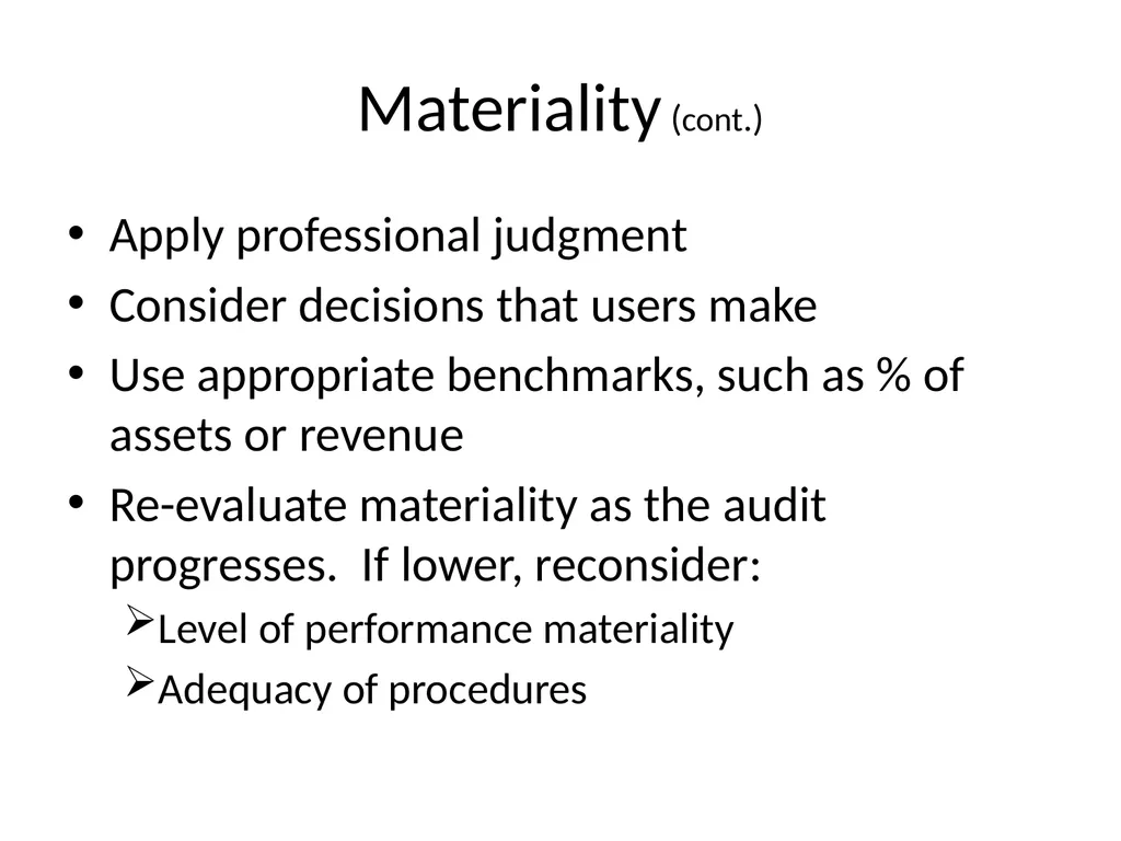 Understanding Audit Risk Assessment Objectives of - slide 12 of 61