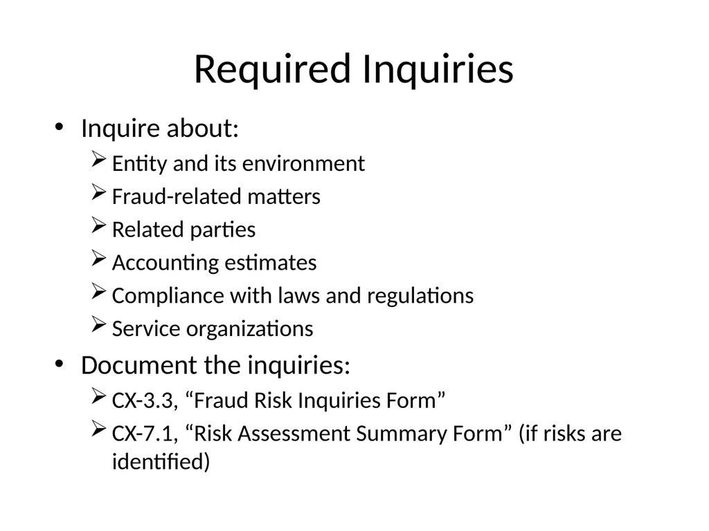 Understanding Audit Risk Assessment Objectives of - slide 18 of 61