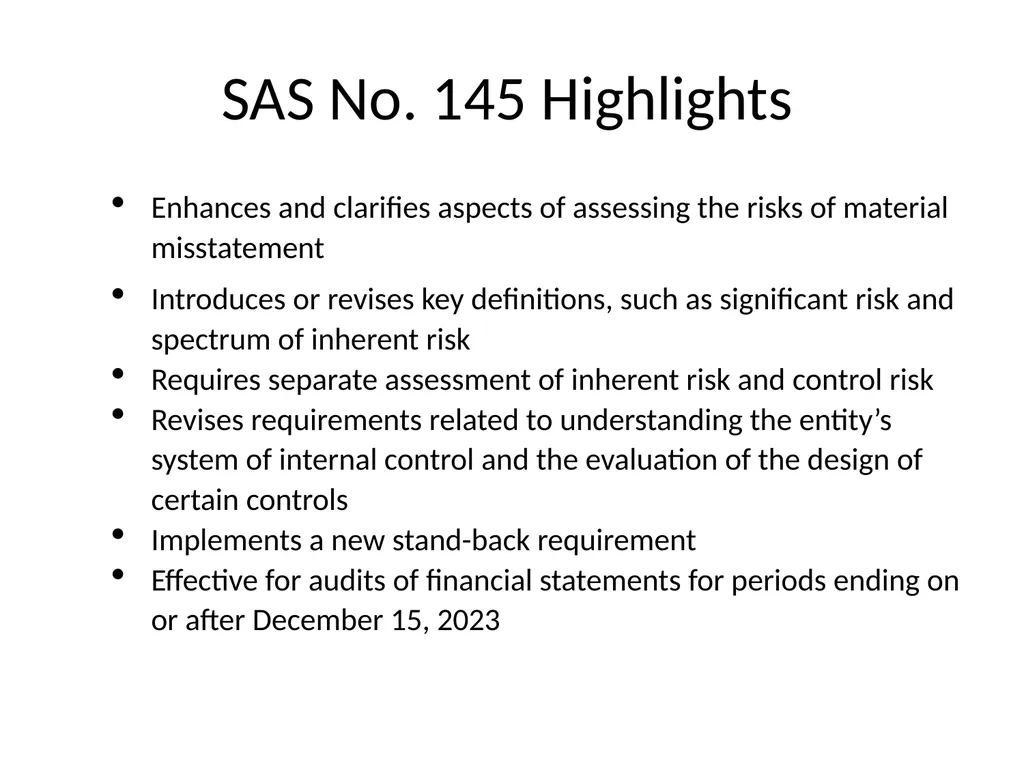 Understanding Audit Risk Assessment Objectives of - slide 60 of 61