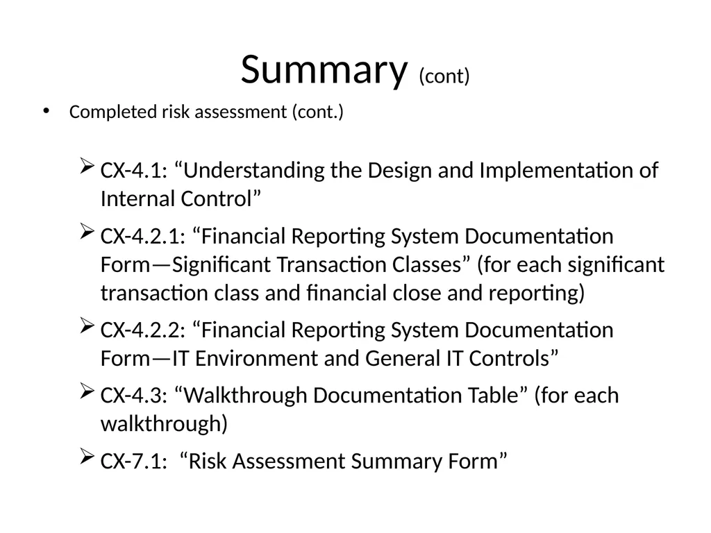 Understanding Audit Risk Assessment Objectives of - slide 58 of 61