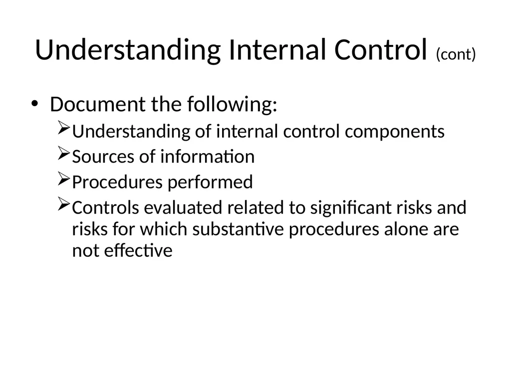 Understanding Audit Risk Assessment Objectives of - slide 29 of 61