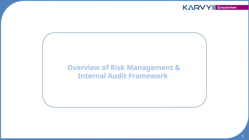 Audit & Risk Presentation Overview of Risk - slide 2 of 37