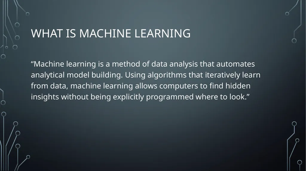 Introduction to Machine Learning Chris Paradis - slide 3 of 37