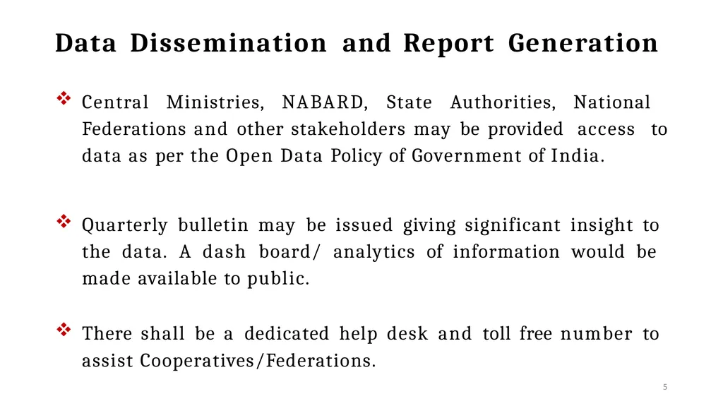 National Database of Cooperatives Ministry of - slide 5 of 22
