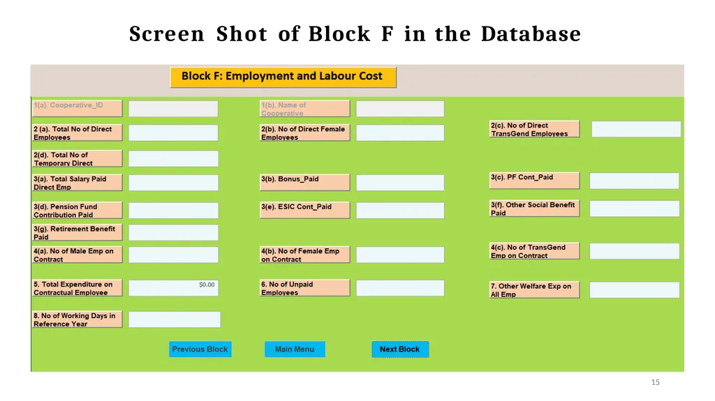 National Database of Cooperatives Ministry of - slide 15 of 22