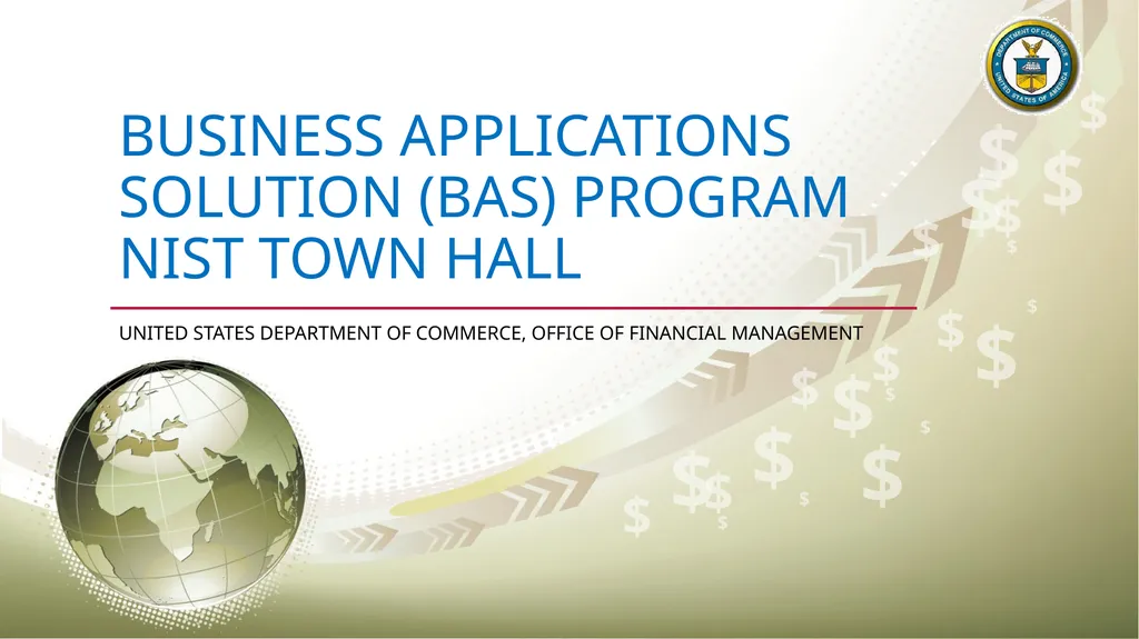 Business Applications Solution (BAS) program NIST