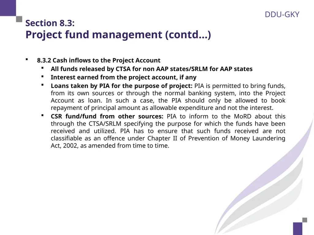 Section 8.1: Overview of financial monitoring 2 - slide 6 of 28