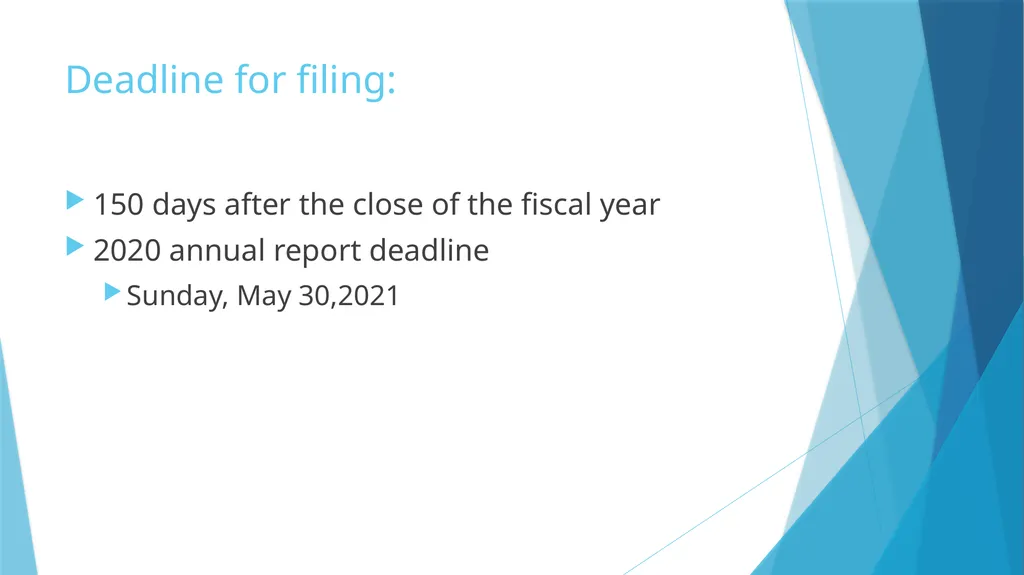 Annual Report and Audit Preparation There are no - slide 2 of 25