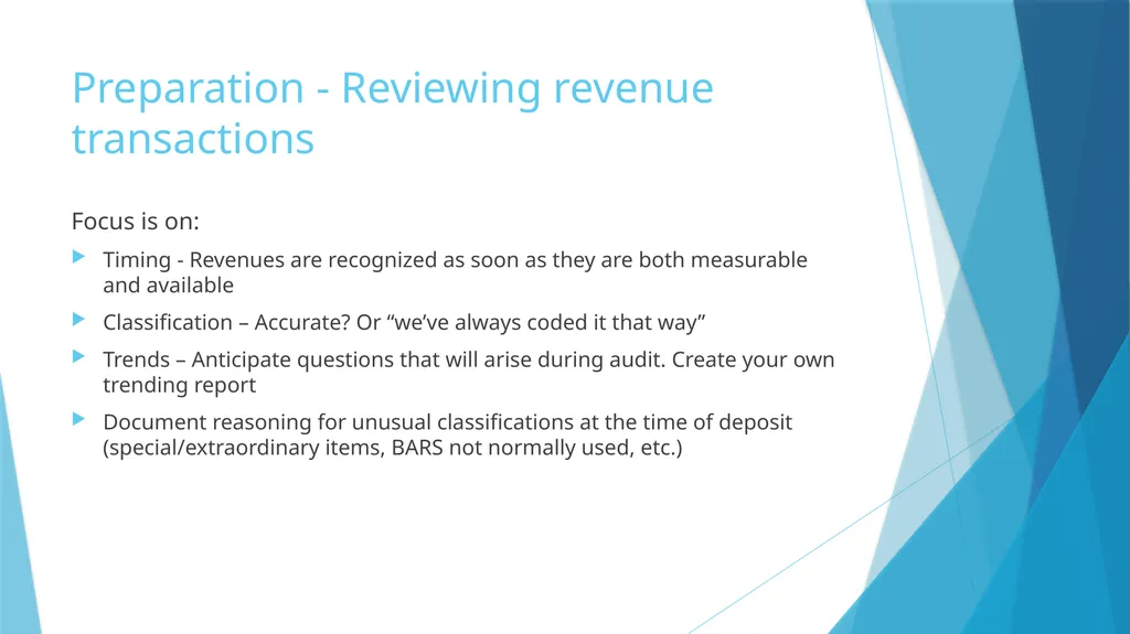 Annual Report and Audit Preparation There are no - slide 19 of 25