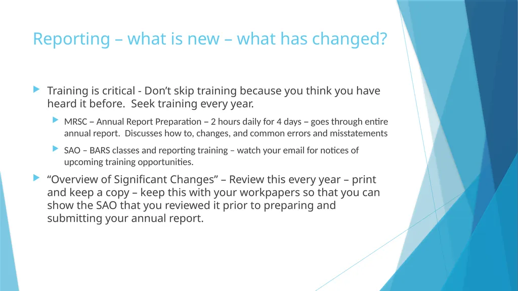 Annual Report and Audit Preparation There are no - slide 9 of 25
