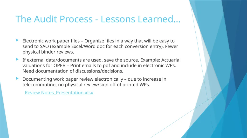 Annual Report and Audit Preparation There are no - slide 24 of 25