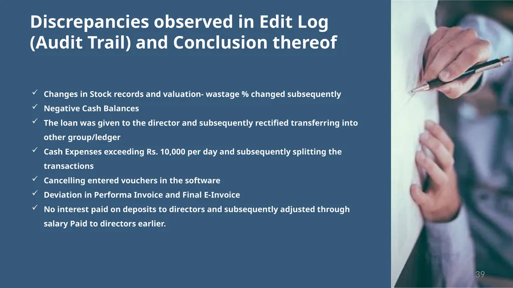 “No Documentation = No Work Done” Audit - slide 39 of 43