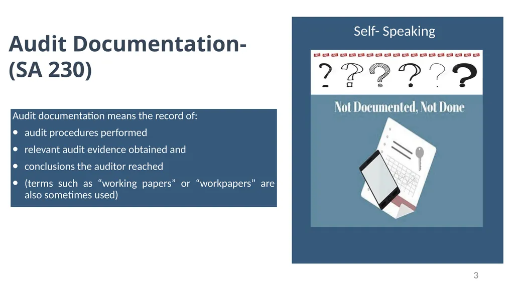 “No Documentation = No Work Done” Audit - slide 3 of 43