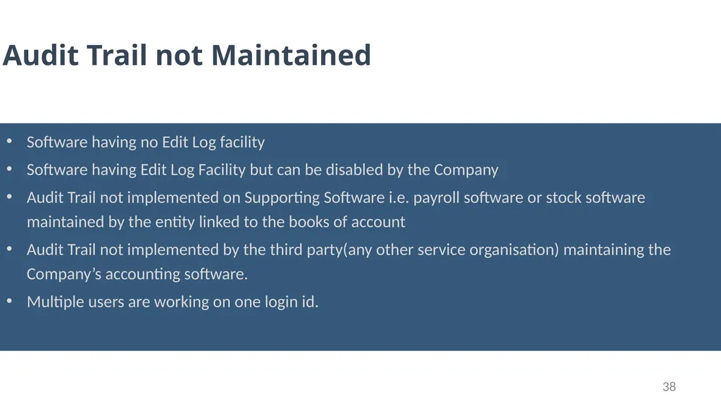 “No Documentation = No Work Done” Audit - slide 38 of 43