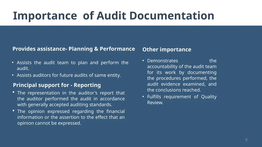 “No Documentation = No Work Done” Audit - slide 9 of 43