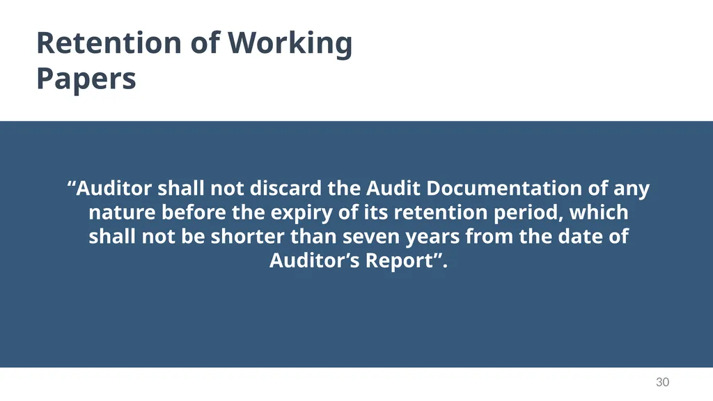 “No Documentation = No Work Done” Audit - slide 30 of 43