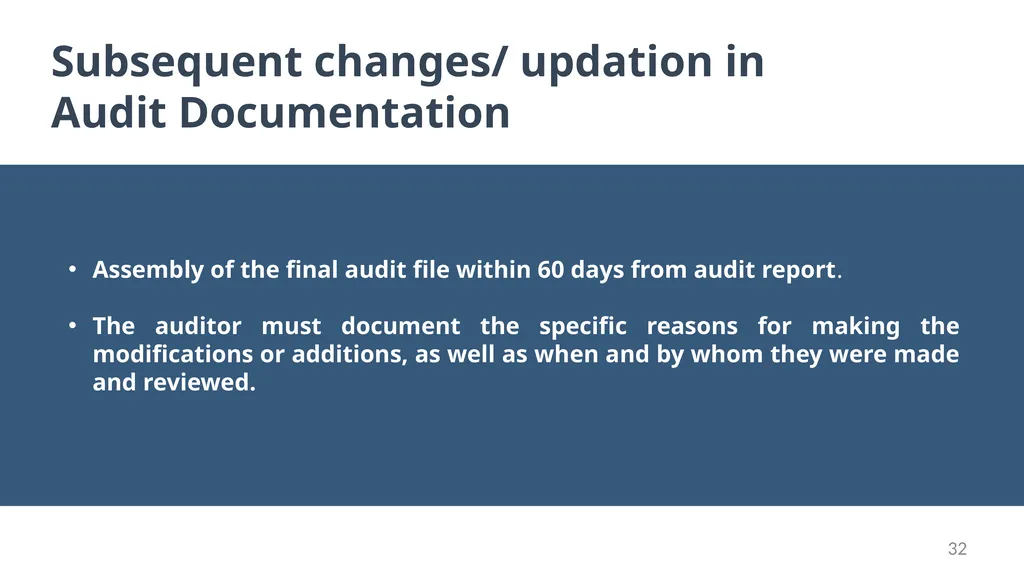 “No Documentation = No Work Done” Audit - slide 32 of 43