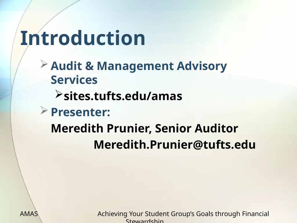 Achieving Your Student Group’s Goals through - slide 2 of 36