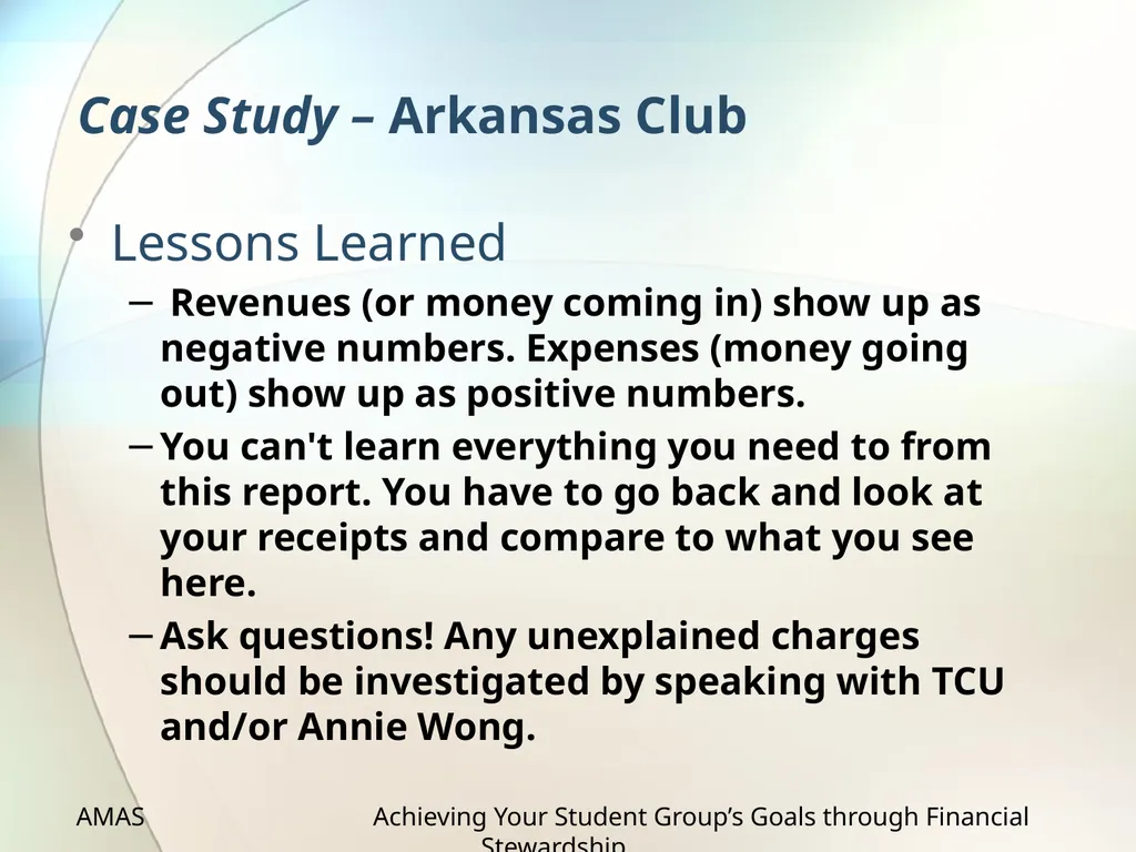 Achieving Your Student Group’s Goals through - slide 31 of 36