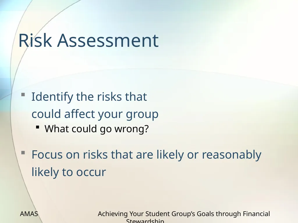 Achieving Your Student Group’s Goals through - slide 17 of 36