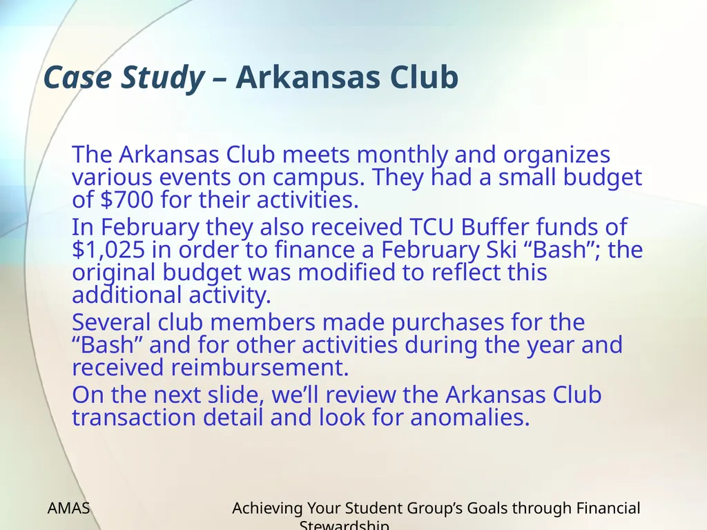 Achieving Your Student Group’s Goals through - slide 28 of 36