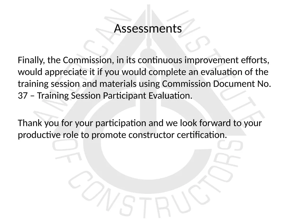 American Institute of Constructors Constructor - slide 34 of 35