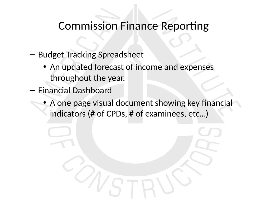 American Institute of Constructors Constructor - slide 27 of 35