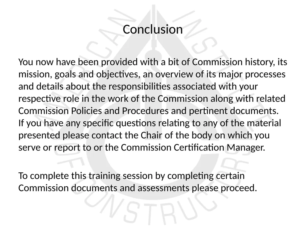 American Institute of Constructors Constructor - slide 31 of 35