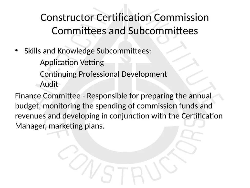 American Institute of Constructors Constructor - slide 10 of 35