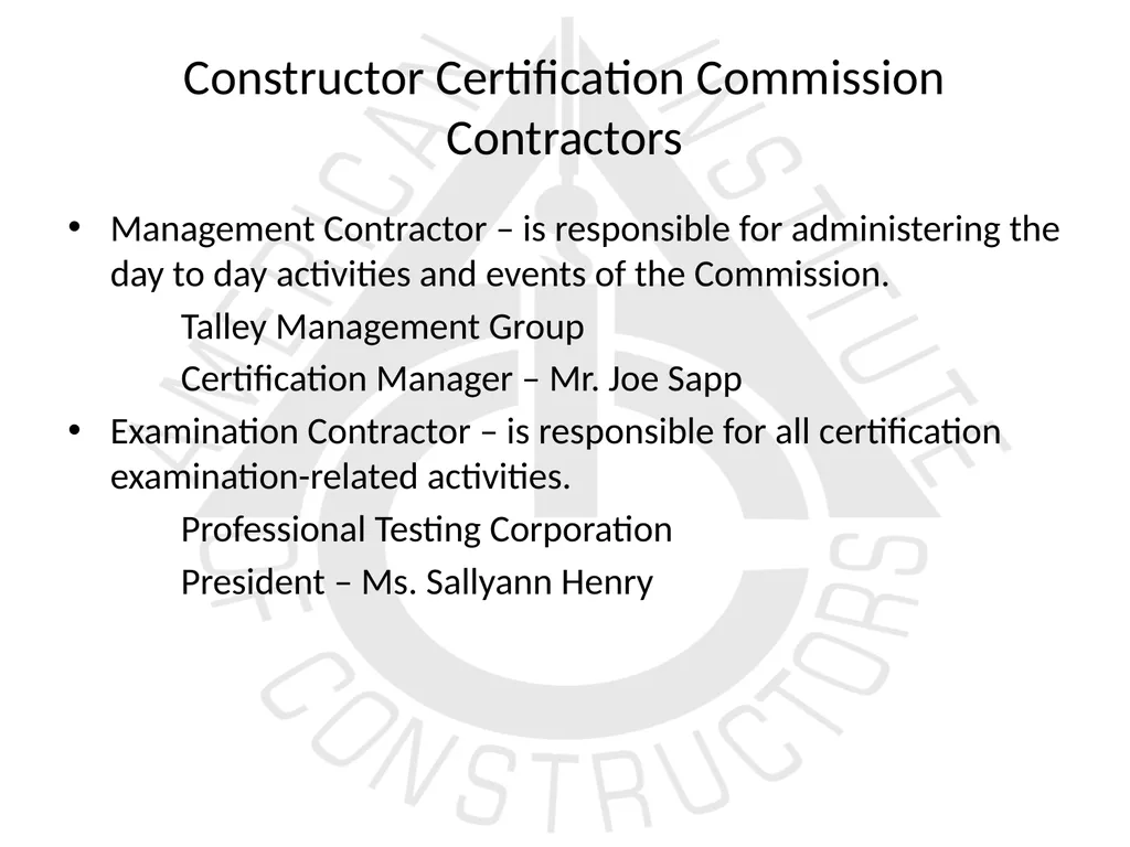 American Institute of Constructors Constructor - slide 11 of 35