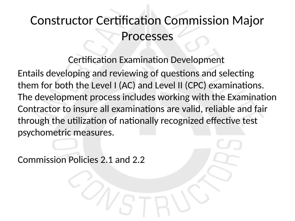 American Institute of Constructors Constructor - slide 12 of 35