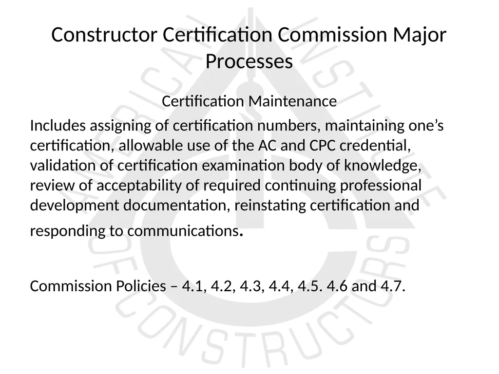 American Institute of Constructors Constructor - slide 15 of 35