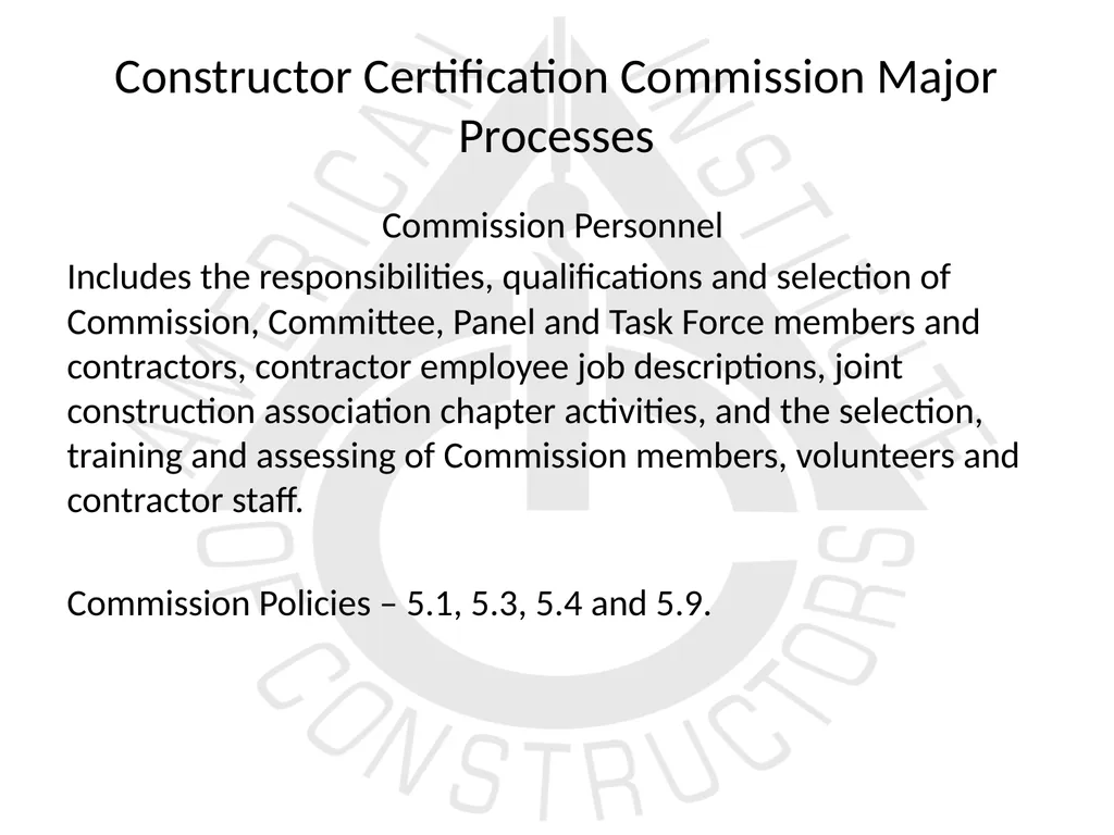 American Institute of Constructors Constructor - slide 16 of 35