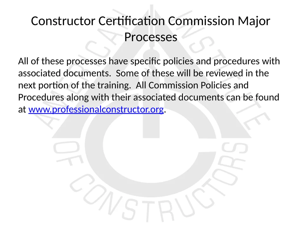 American Institute of Constructors Constructor - slide 18 of 35