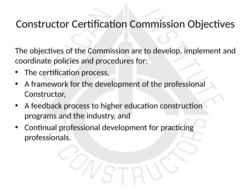 American Institute of Constructors Constructor - slide 6 of 35