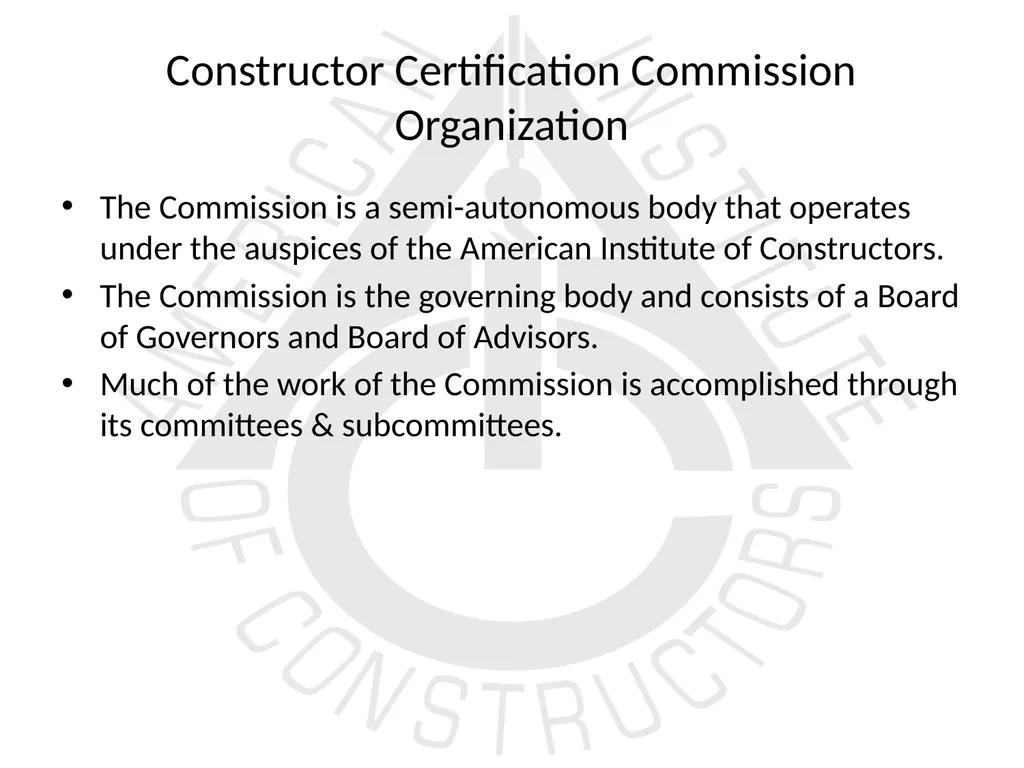 American Institute of Constructors Constructor - slide 7 of 35