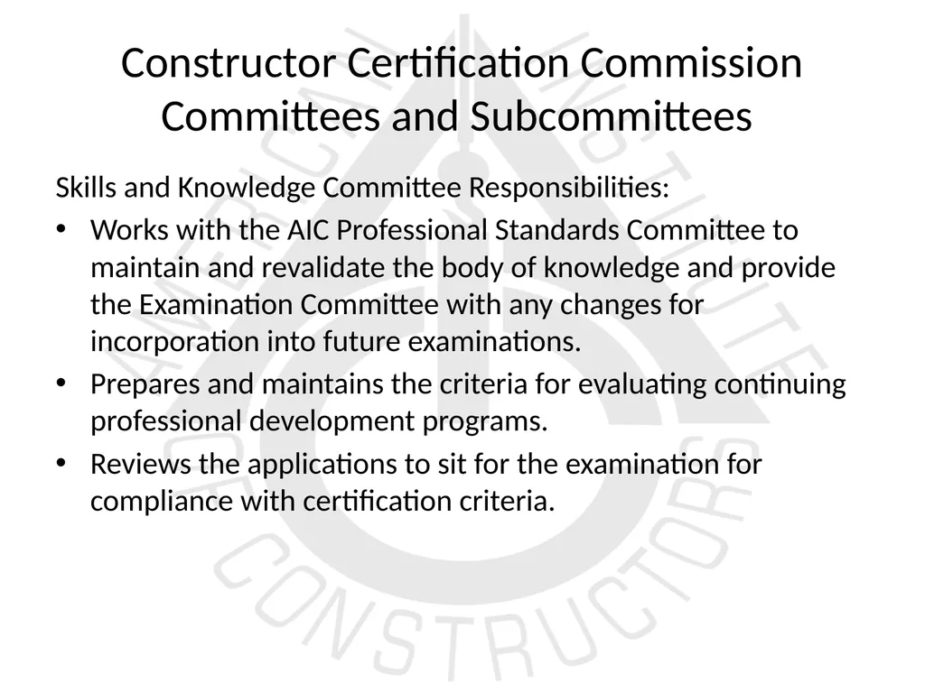 American Institute of Constructors Constructor - slide 9 of 35