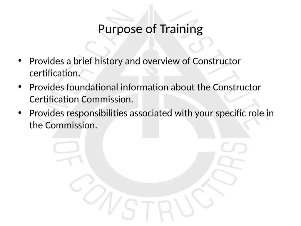 American Institute of Constructors Constructor - slide 2 of 35