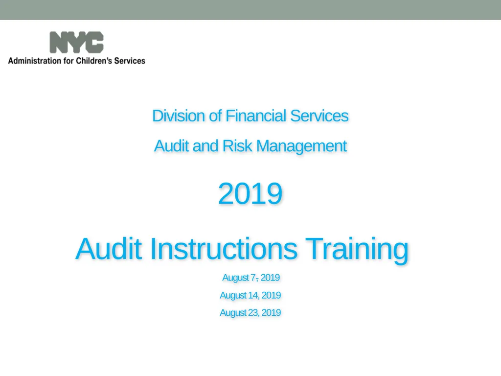 Division of Financial Services Audit and Risk