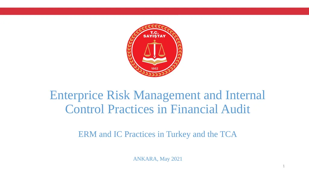 Enterprice Risk Management and Internal Control - slide 1 of 24