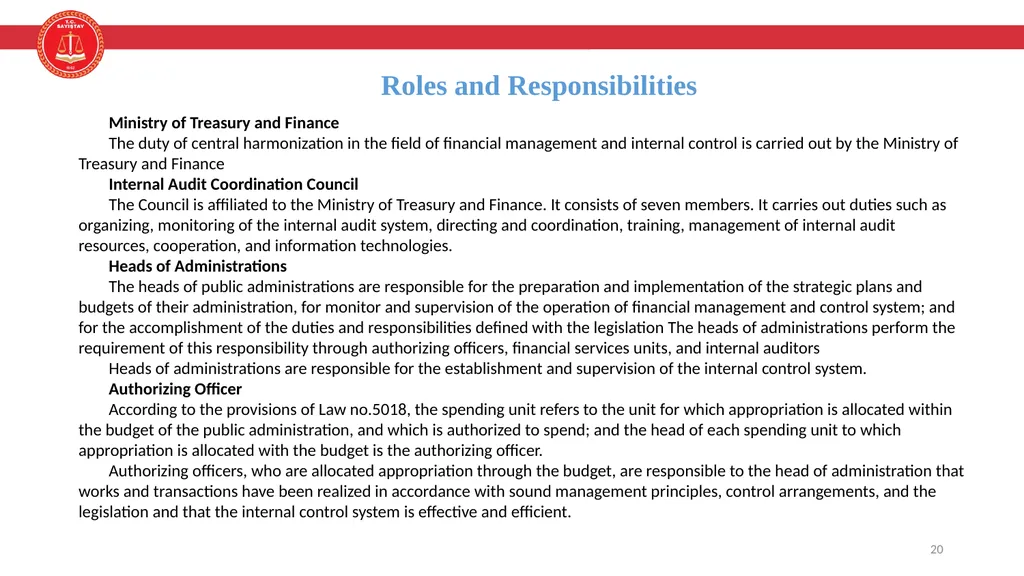 Enterprice Risk Management and Internal Control - slide 20 of 24