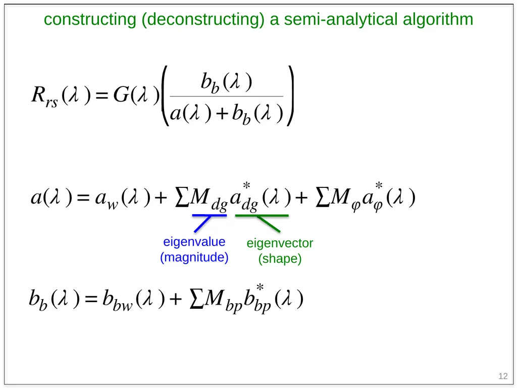 1 Evaluating & generalizing ocean color inversion - slide 12 of 23
