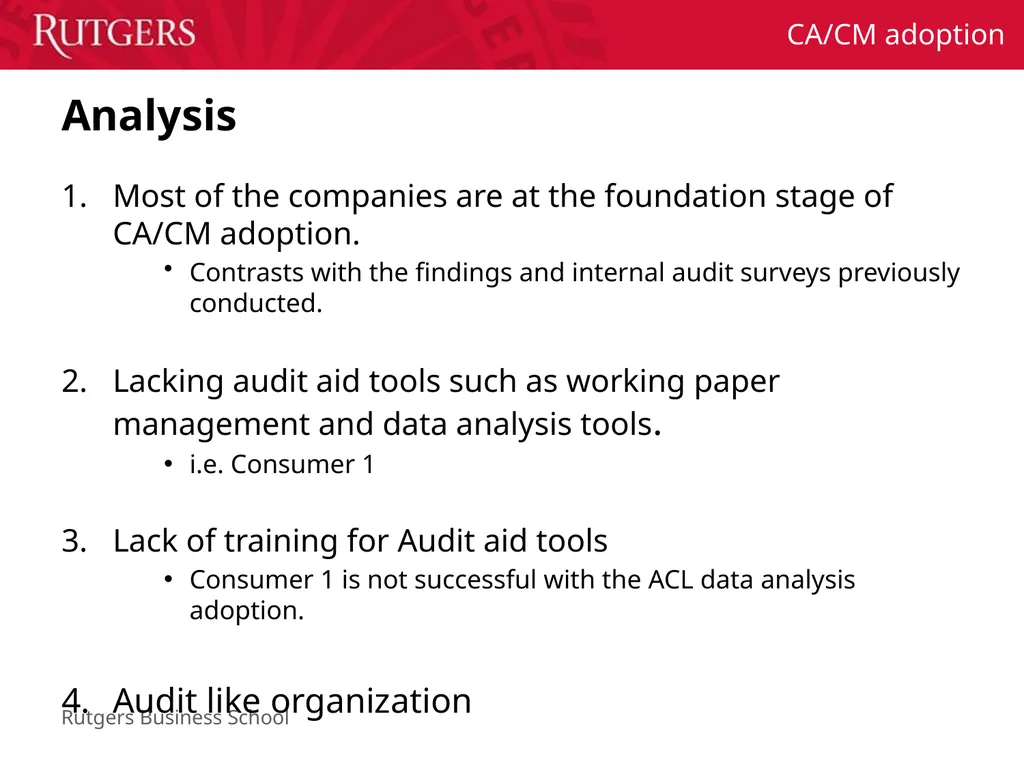 Continuous Auditing Technology Adoption in Leading - slide 11 of 13