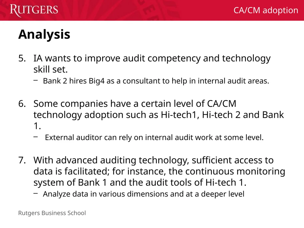 Continuous Auditing Technology Adoption in Leading - slide 12 of 13