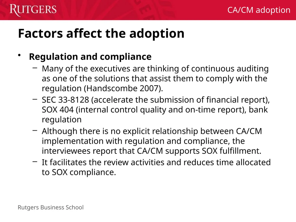 Continuous Auditing Technology Adoption in Leading - slide 10 of 13