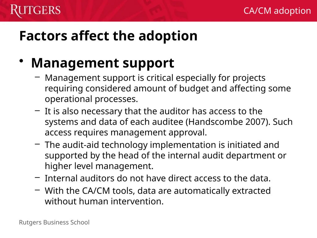 Continuous Auditing Technology Adoption in Leading - slide 7 of 13