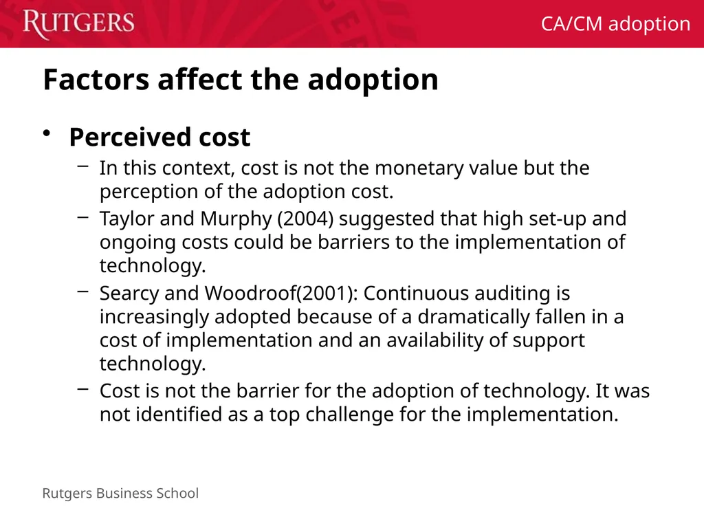 Continuous Auditing Technology Adoption in Leading - slide 9 of 13