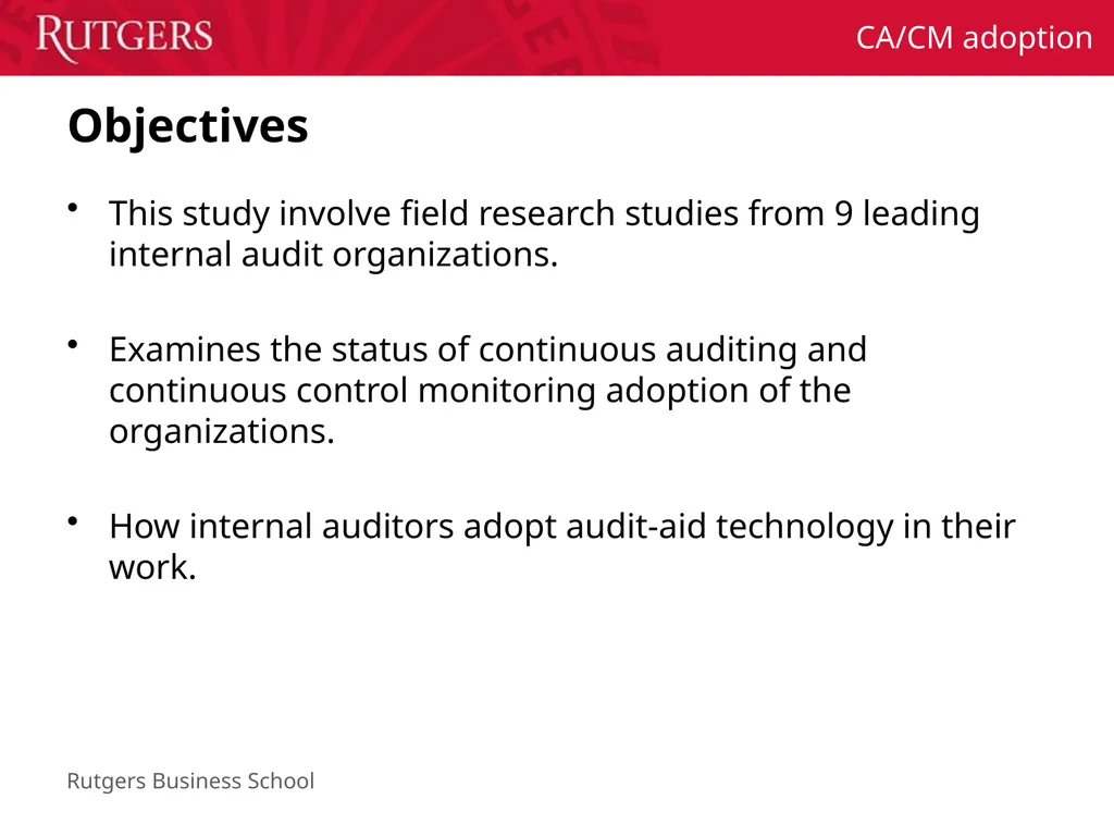 Continuous Auditing Technology Adoption in Leading - slide 2 of 13